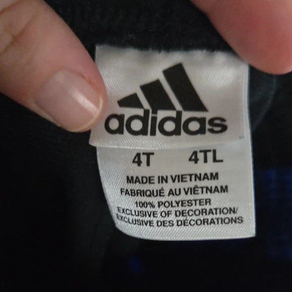 💥Buy2Get1Free💥Adidas Black and Blue Sweatpants with Reflective Accents - Picture 2 of 2